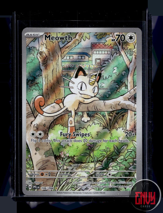 Meowth Near Mint 106/094 Illustration Rare Phantasmal Flames Pokemon