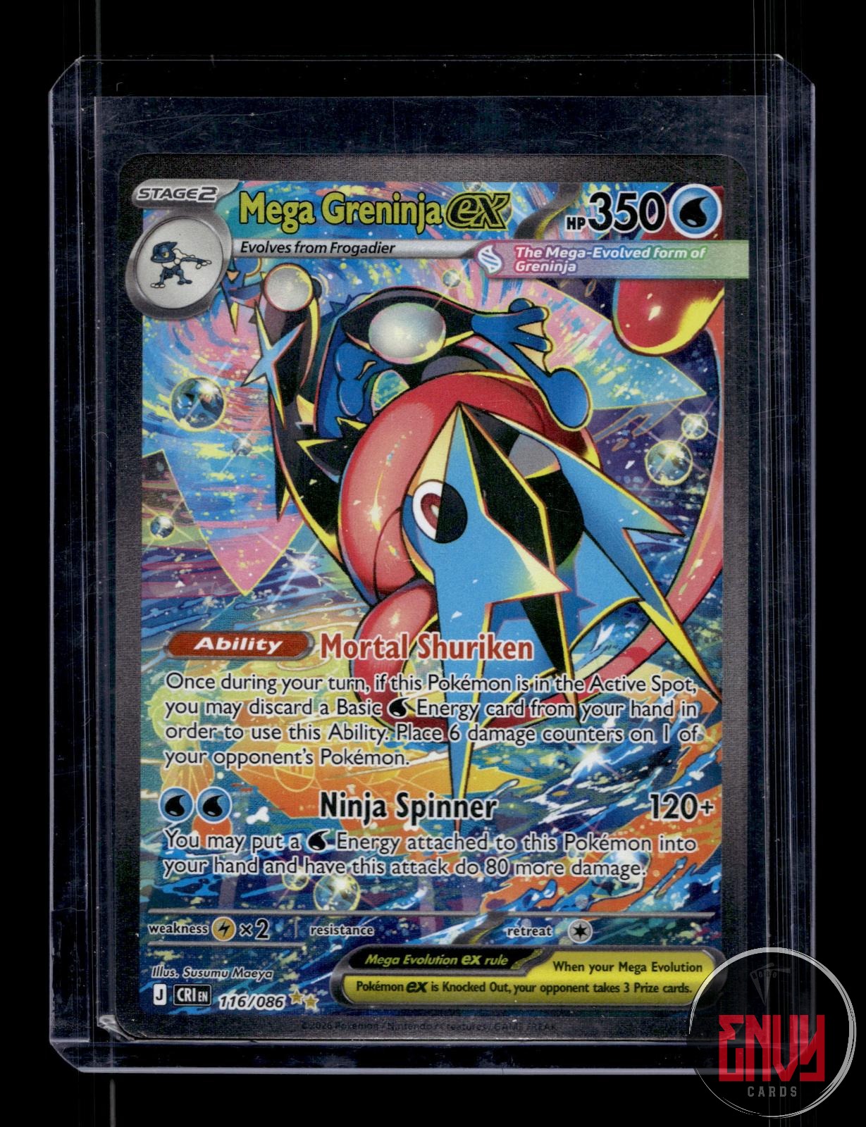 Mega Greninja ex NM 116/086 Special Illustration Rare Chaos Rising Pokemon Holo