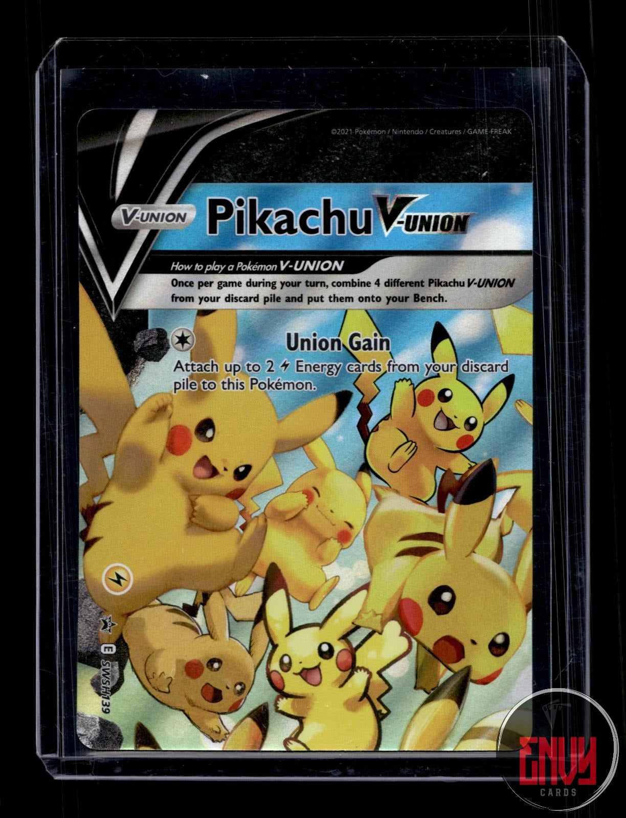 Pikachu V-Union Near Mint SWSH139 Promo Sword & Shield Promo Pokemon Holo