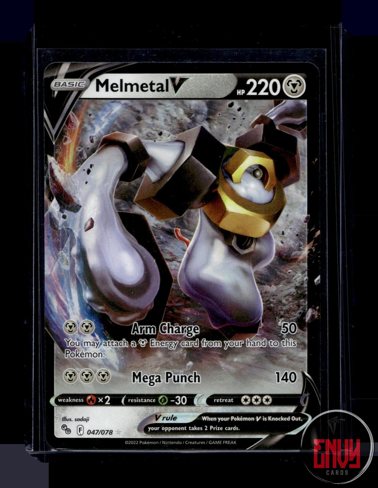 Melmetal V Near Mint 047/078 V Rare Pokemon GO Pokemon