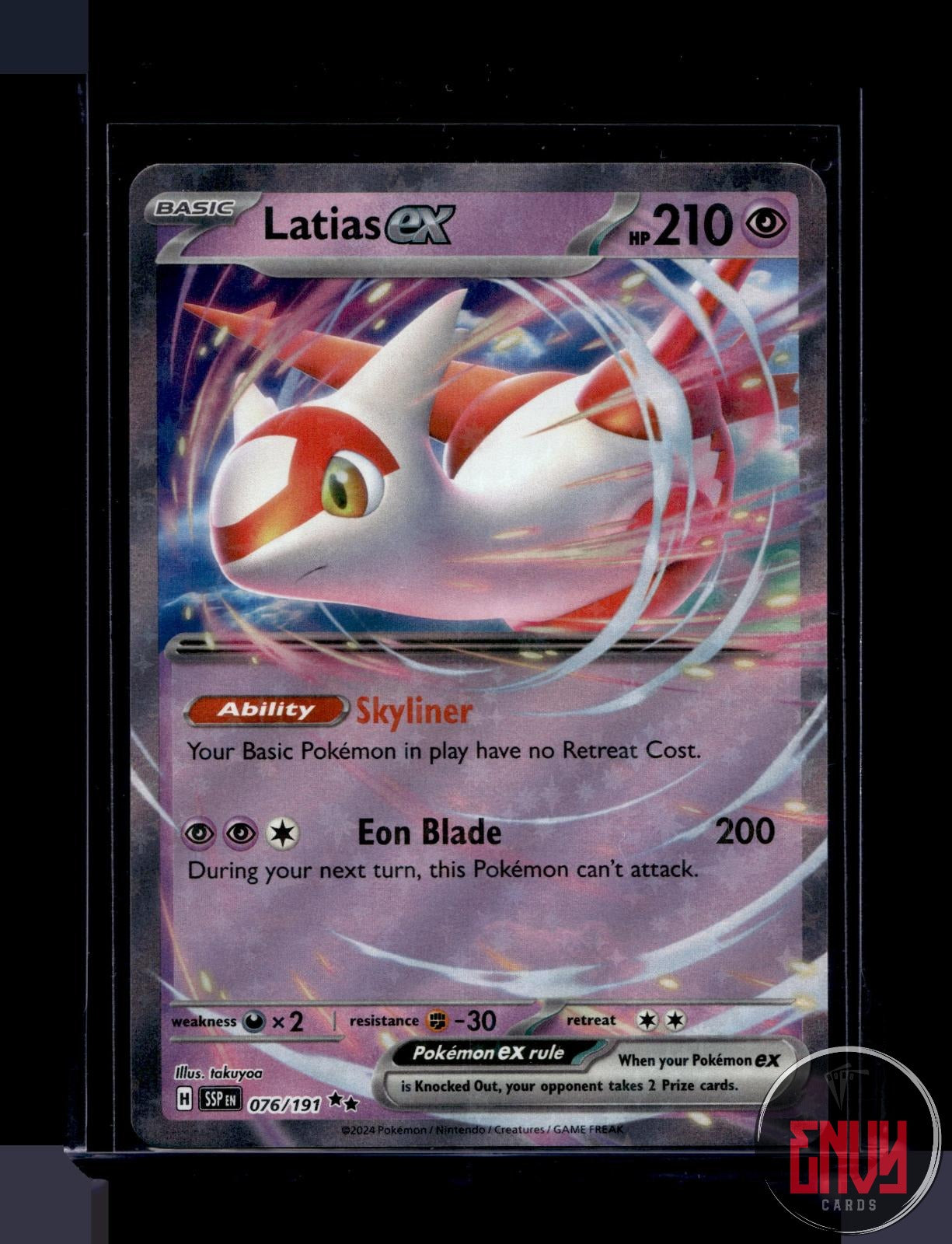 Latias ex Near Mint 076/191 Double Rare Surging Sparks Pokemon