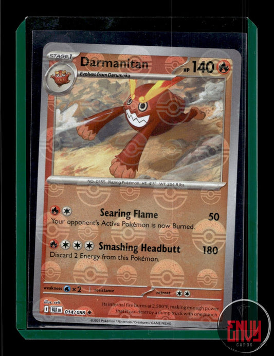 Darmanitan (Poke Ball Pattern) Near Mint 014/086 Uncommon Black Bolt Pokemon