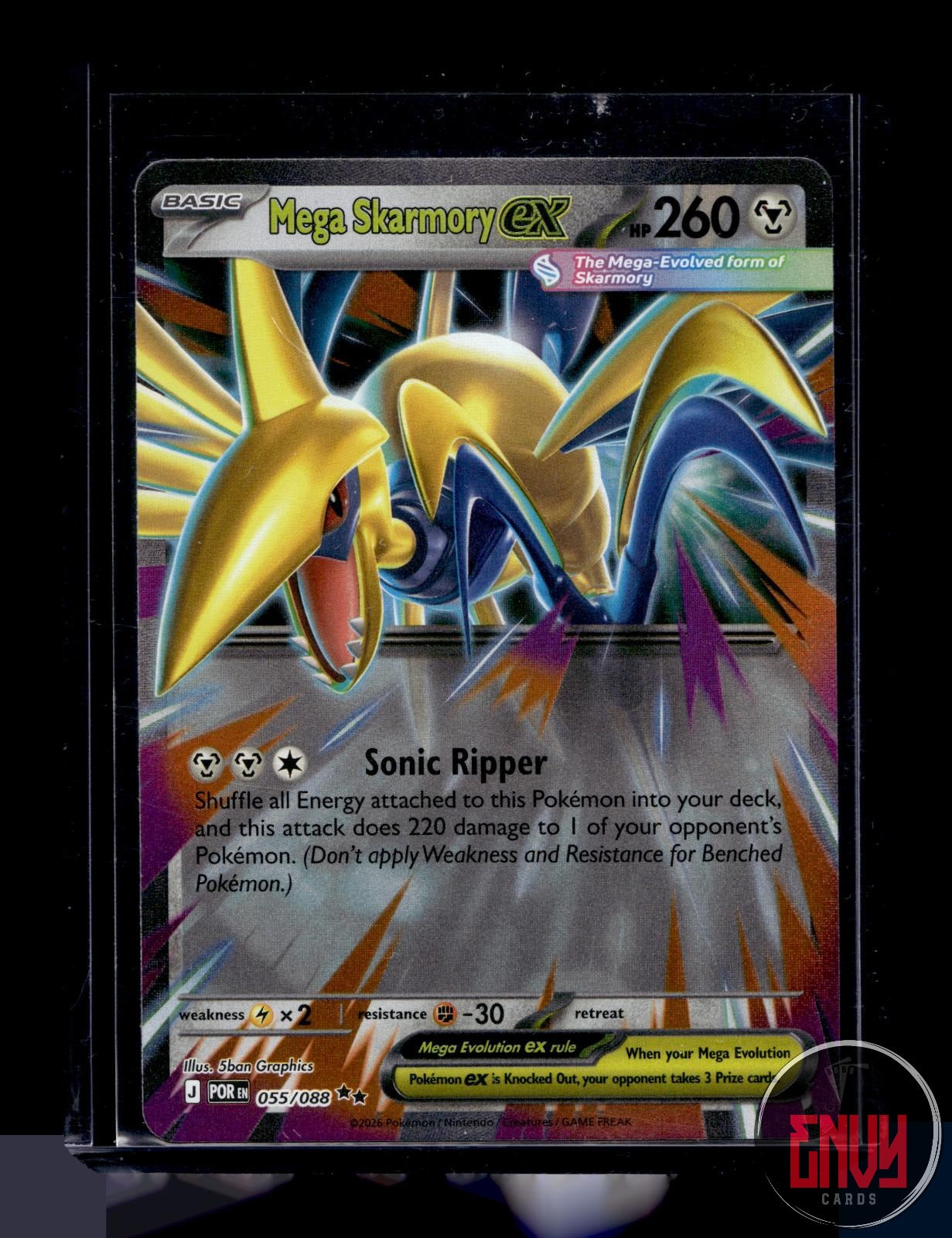 Mega Skarmory ex Near Mint 055/088 Double Rare Perfect Order Pokemon