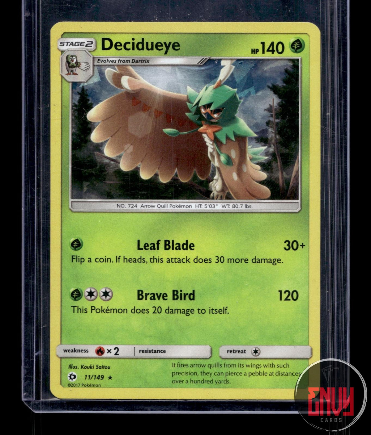 Decidueye (Water Web Holo) NM 011/149 Miscellaneous Cards & Products Pokemon
