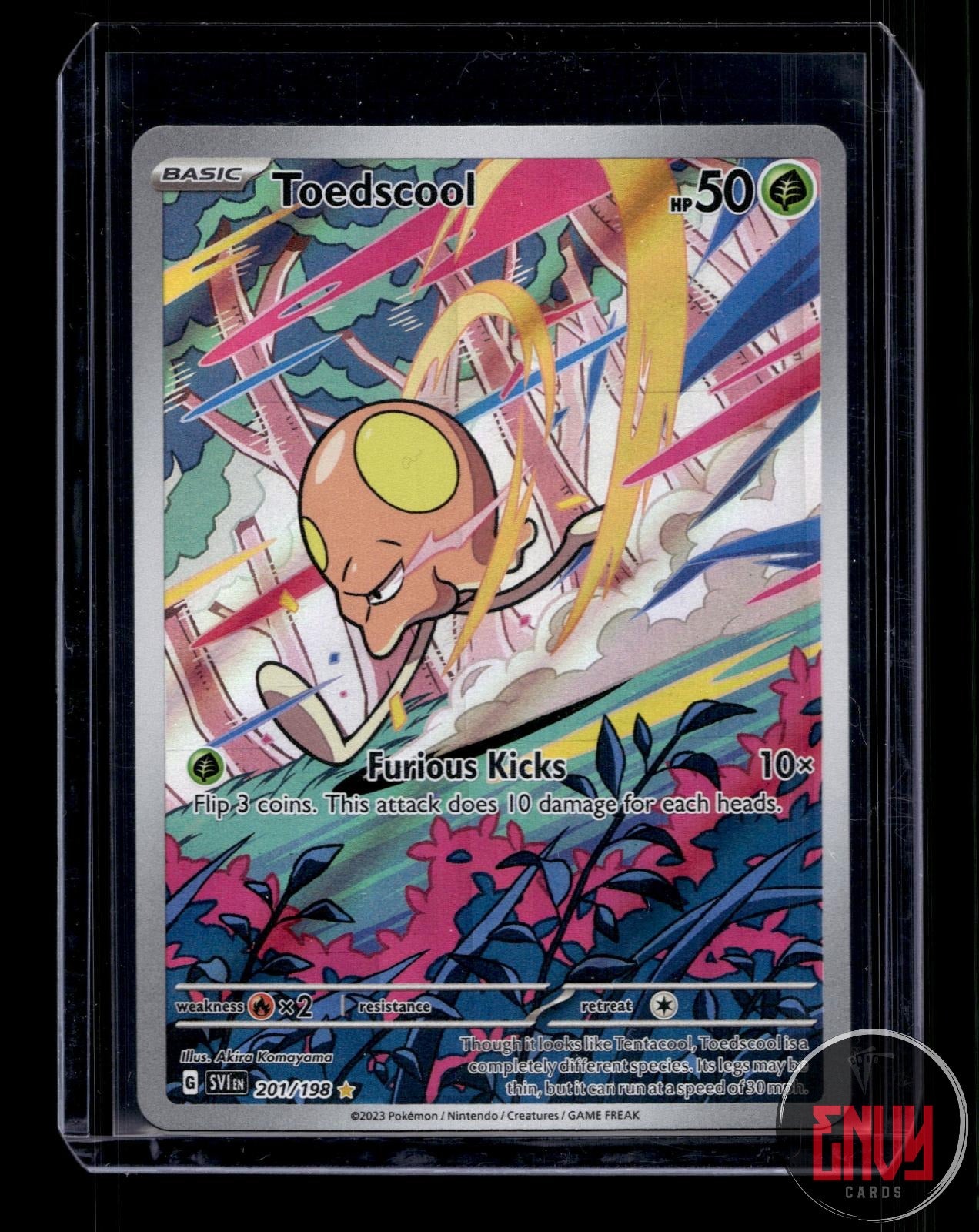 Toedscool Near Mint 201/198 Illustration Rare Scarlet & Violet Pokemon Holo