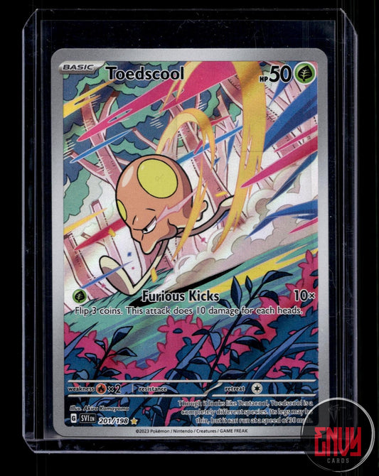 Toedscool Near Mint 201/198 Illustration Rare Scarlet & Violet Pokemon Holo