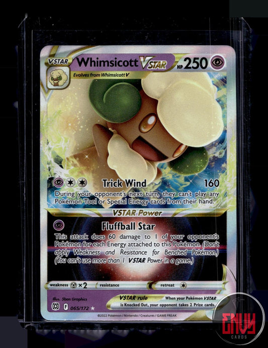 Whimsicott VSTAR Near Mint 065/172 VSTAR Rare Brilliant Stars Pokemon Holo