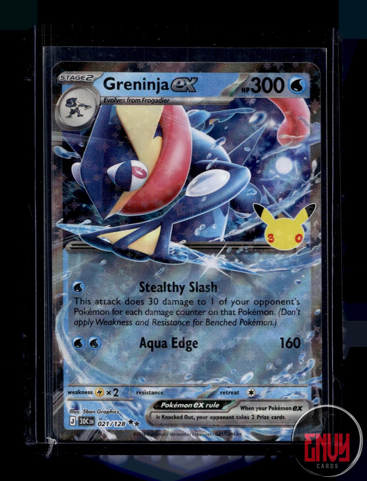Greninja ex NM 021/128 RR ME: 30th Celebration Pokemon Holo