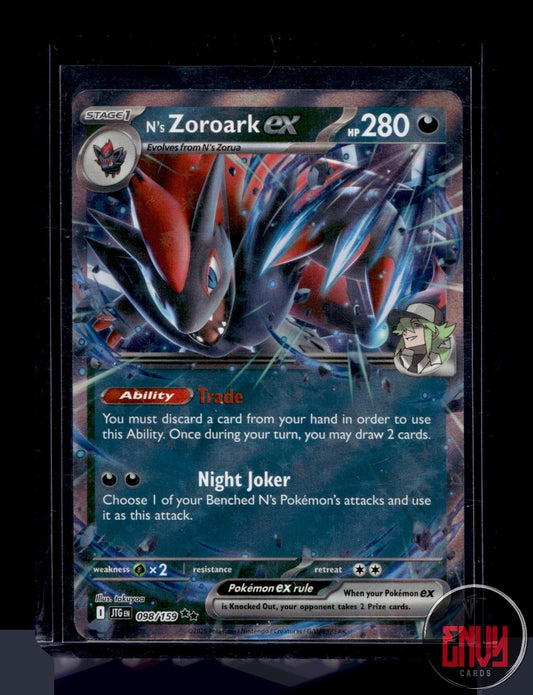 N's Zoroark ex Near Mint 098/159 Double Rare Journey Together Pokemon