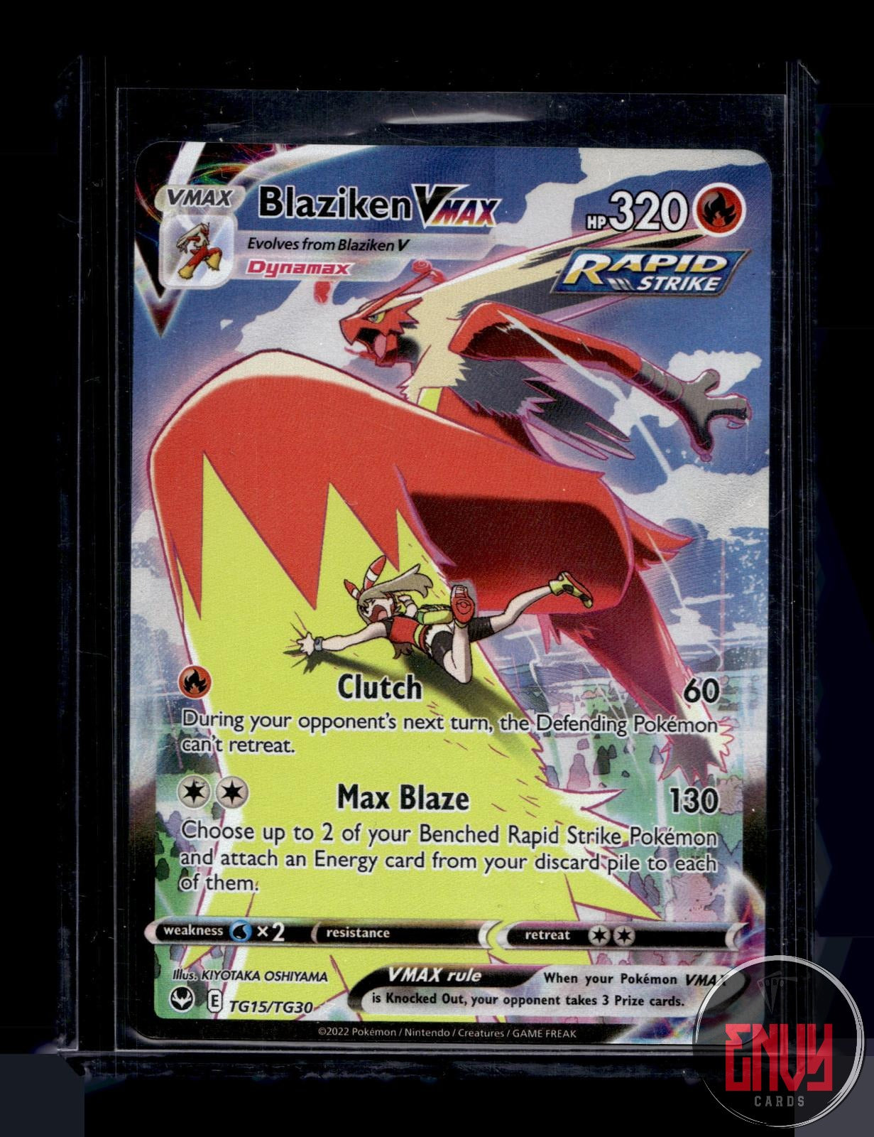 Blaziken VMAX NM TG15/TG30 VMAX Rare Silver Tempest Trainer Gallery Pokemon Holo