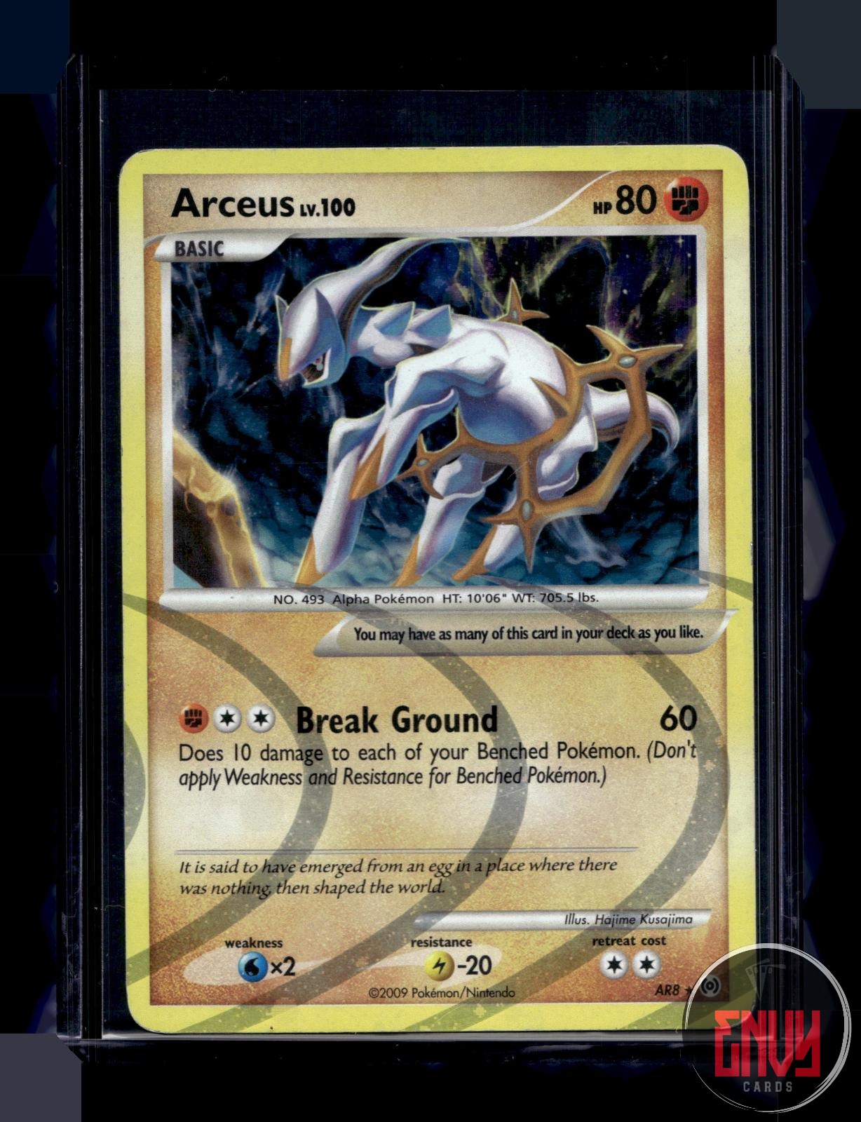Arceus (AR8) Damaged AR8 Holo Rare Arceus Pokemon