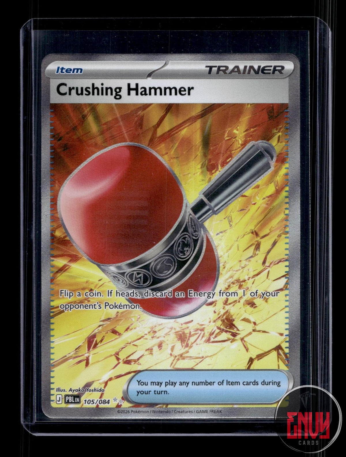 Crushing Hammer NM 105/084 UR Pitch Black Pokemon Holo