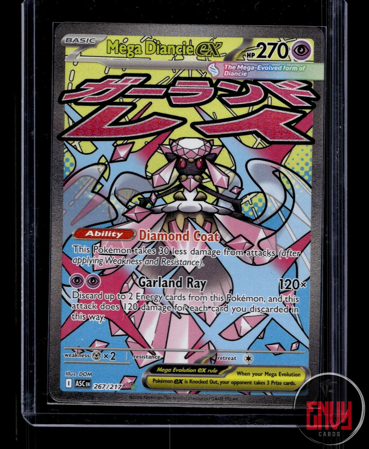 Mega Diancie ex NM 267/217 Mega Attack Rare Ascended Heroes Pokemon Holo