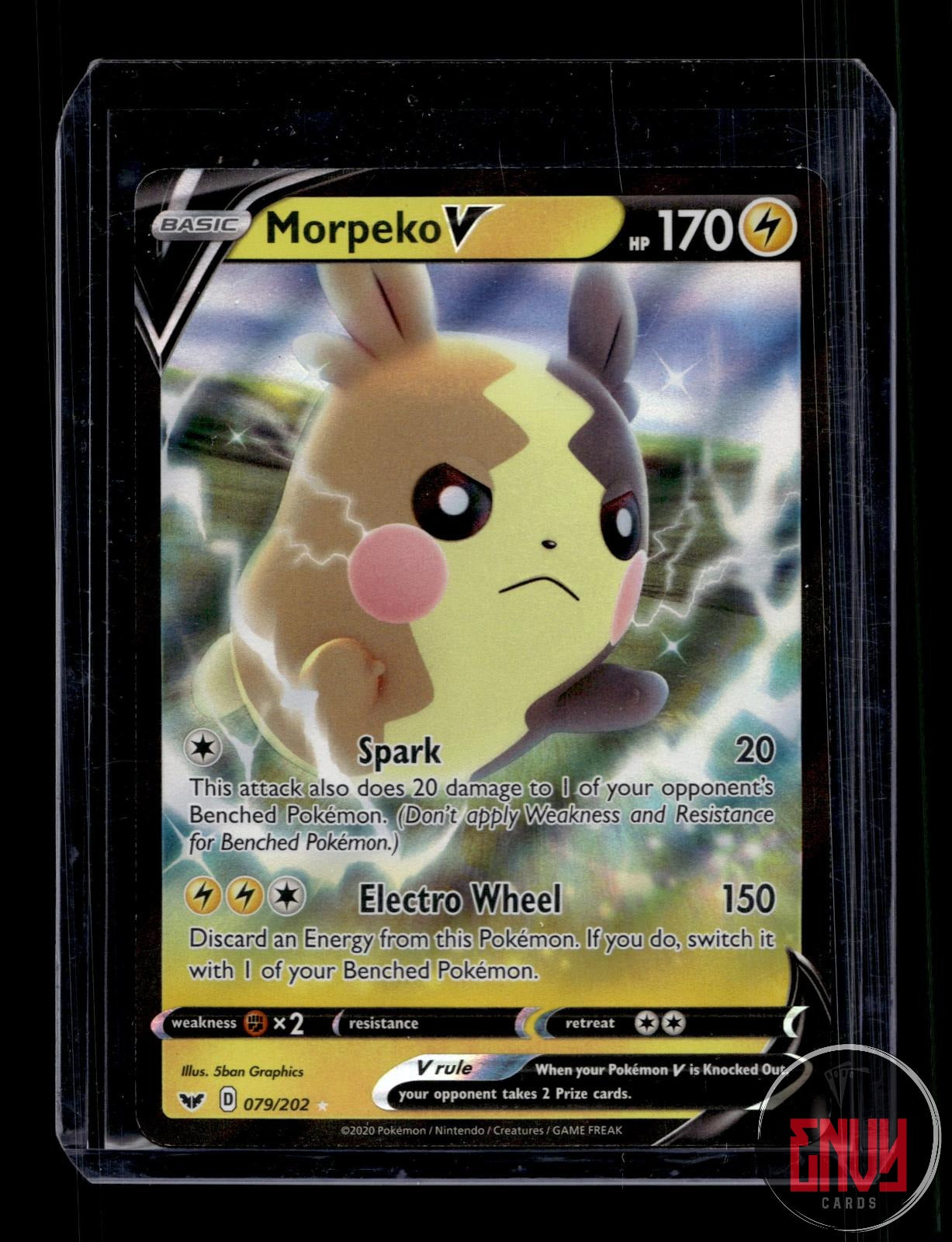 Morpeko V Near Mint 079/202 V Rare Sword & Shield Pokemon Holo