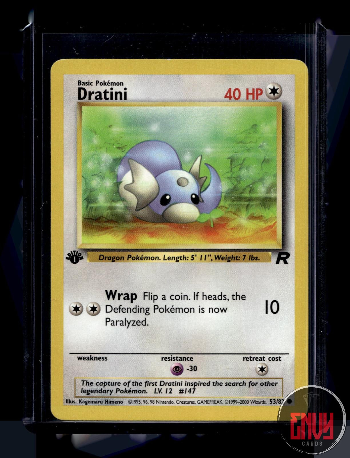 Dratini Lightly Played 53/82 Common Team Rocket Pokemon 1st Edition
