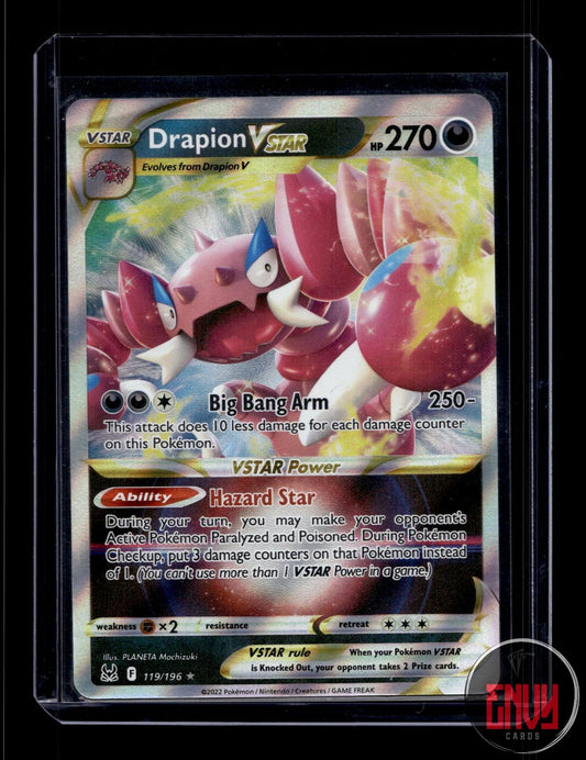 Drapion VSTAR Near Mint 119/196 VSTAR Rare Lost Origin Pokemon