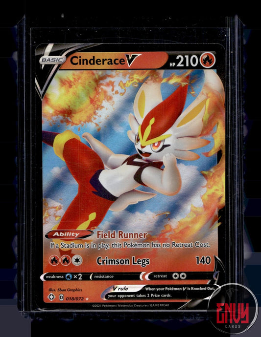 Cinderace V Near Mint 018/072 V Rare Shining Fates Pokemon Holo