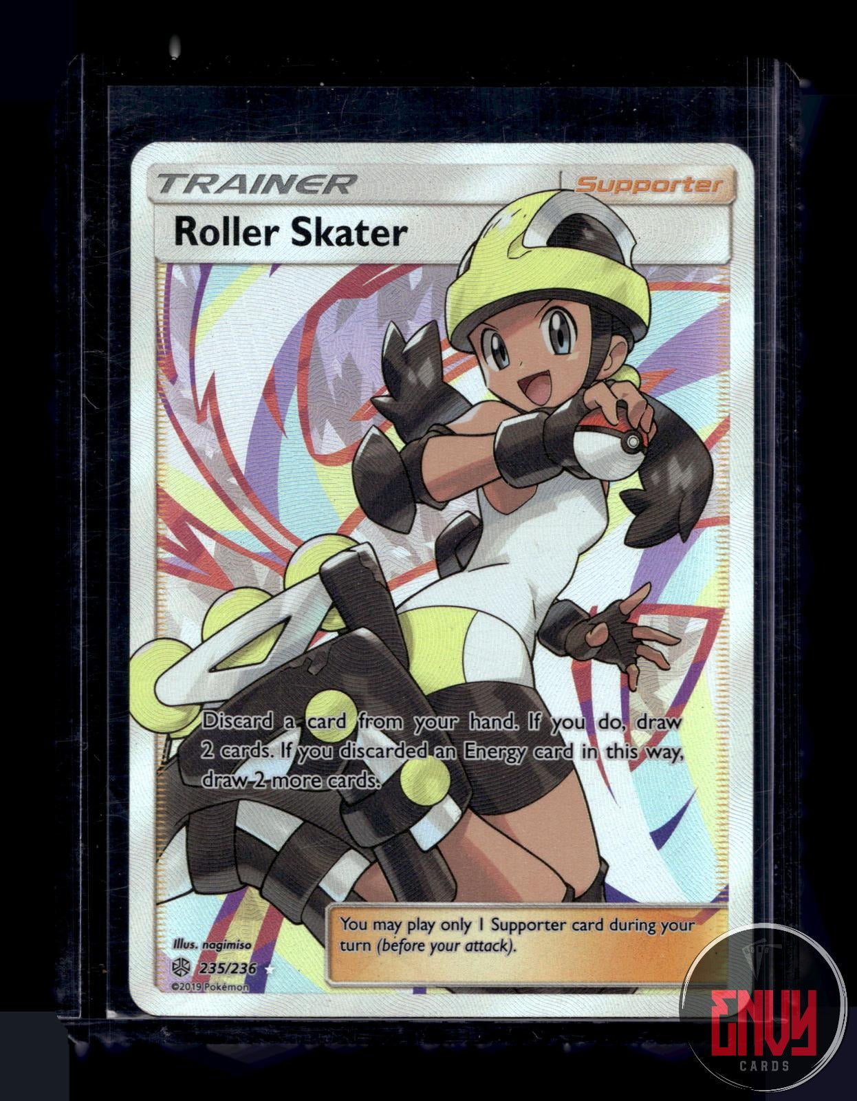 Roller Skater Lightly Played 235/236 Ultra Rare Cosmic Eclipse Pokemon Holo