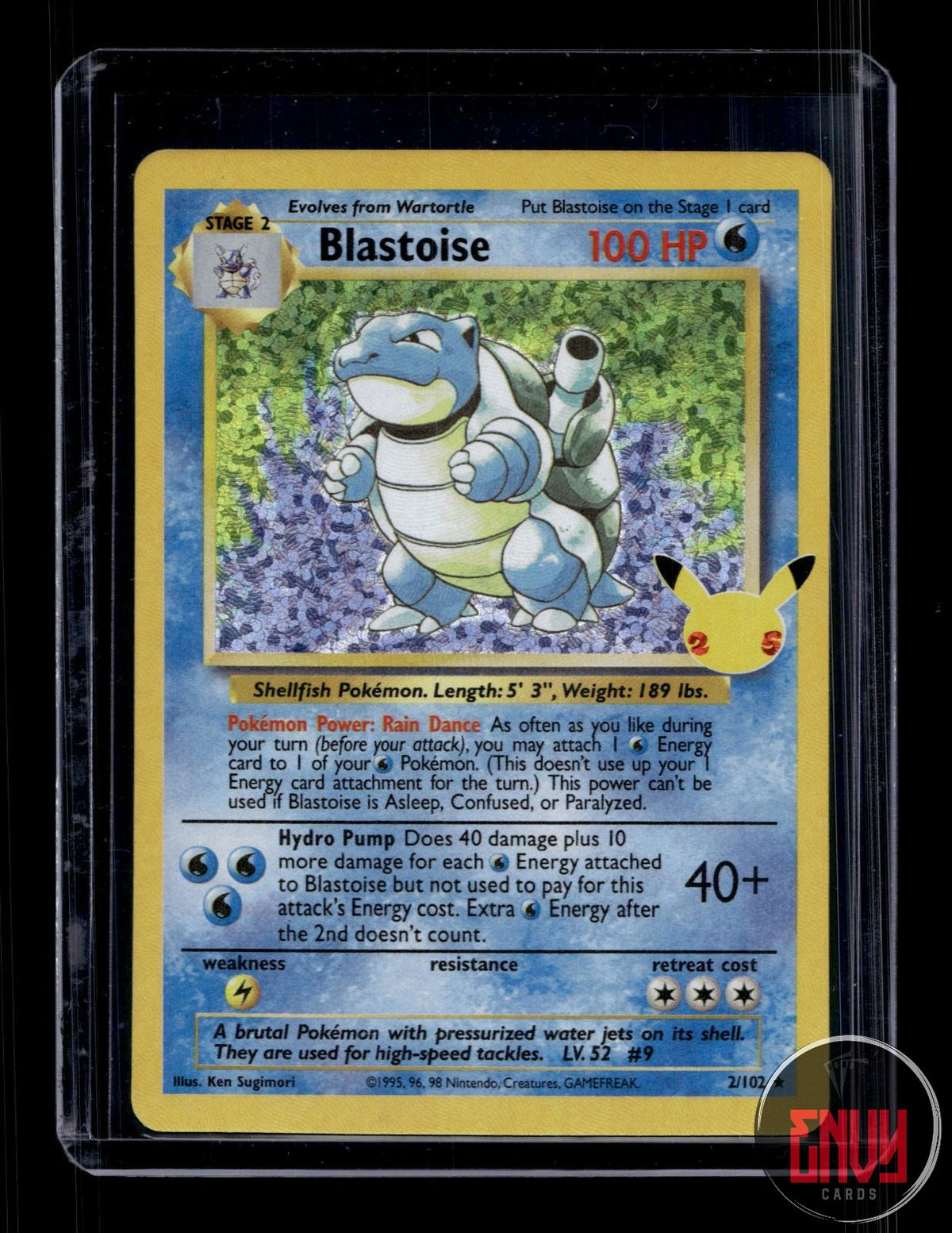 Blastoise NM 2/102 Celebrations: Classic Collection Pokemon Holo