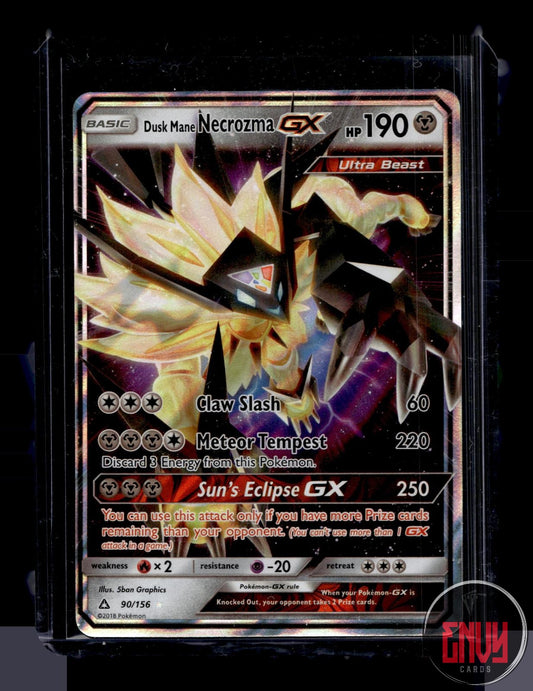 Dusk Mane Necrozma GX Near Mint 90/156 GX Rare Ultra Prism Pokemon Holo