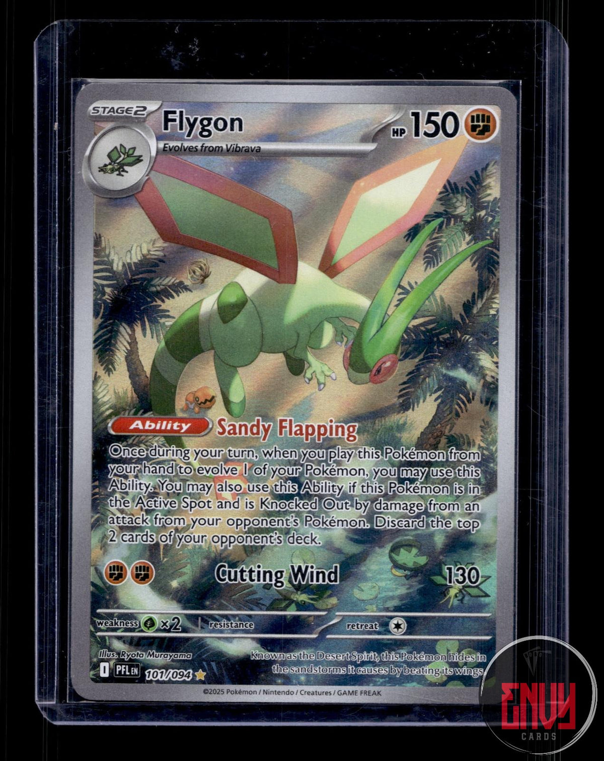 Flygon Near Mint 101/094 Illustration Rare Phantasmal Flames Pokemon Holo