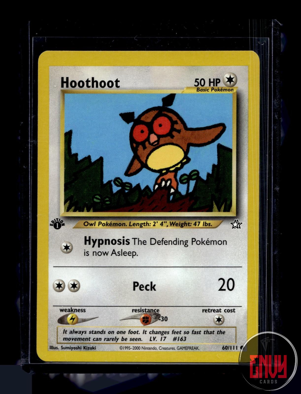 Hoothoot Moderately Played 60/111 Common Neo Genesis Pokemon 1st Edition