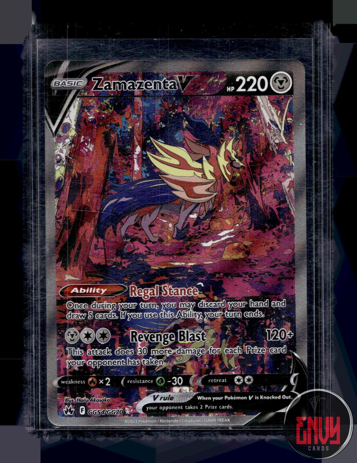 Zamazenta V NM GG54/GG70 V Rare Crown Zenith Galarian Gallery Pokemon Holo