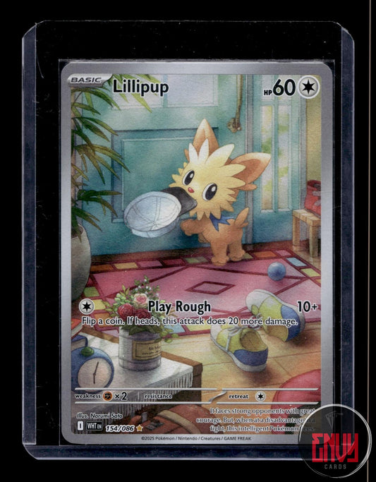 Lillipup Near Mint 154/086 Illustration Rare White Flare Pokemon