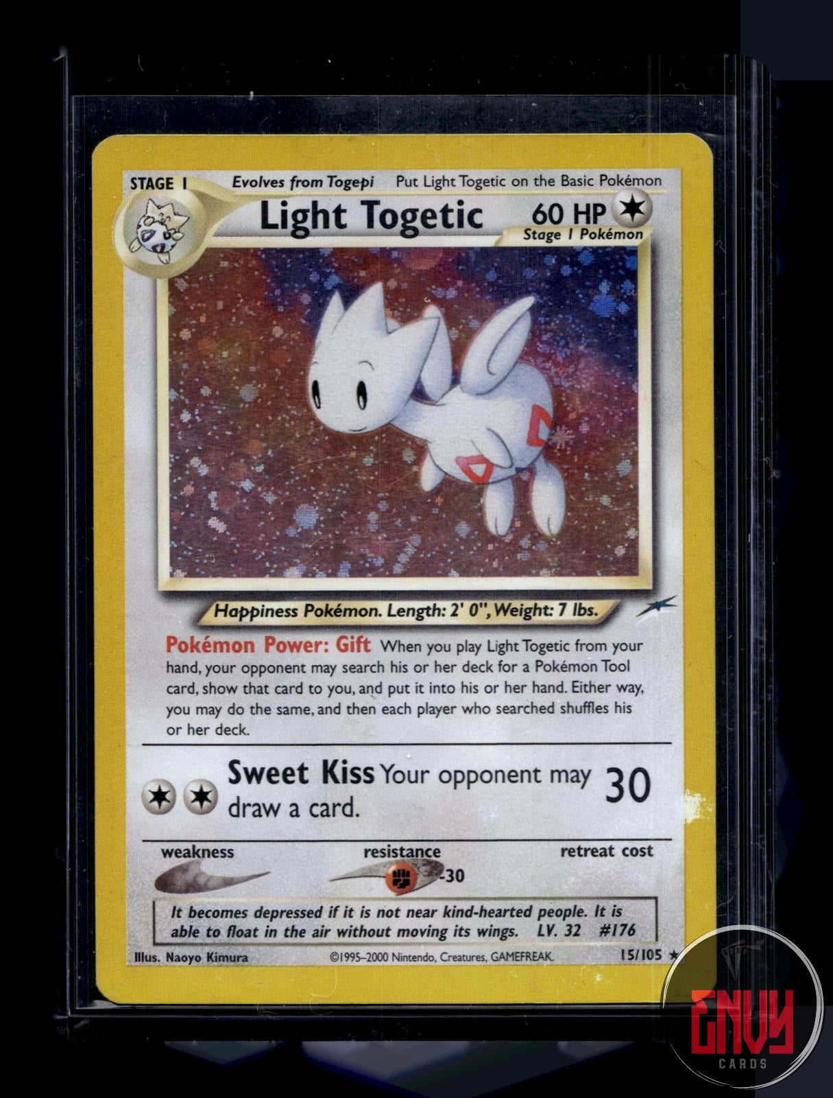 Light Togetic Moderately Played 15/105 Rare Neo Destiny Pokemon Unlimited Holo