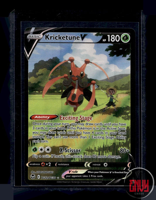 Kricketune V Near Mint TG12/TG30 V Rare Silver Tempest Trainer Gallery Pokemon