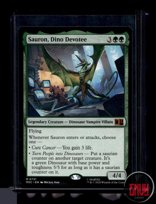 Sauron, Dino Devoteee NM 731 Commander: Marvel Super Heroes Magic: The Gathering