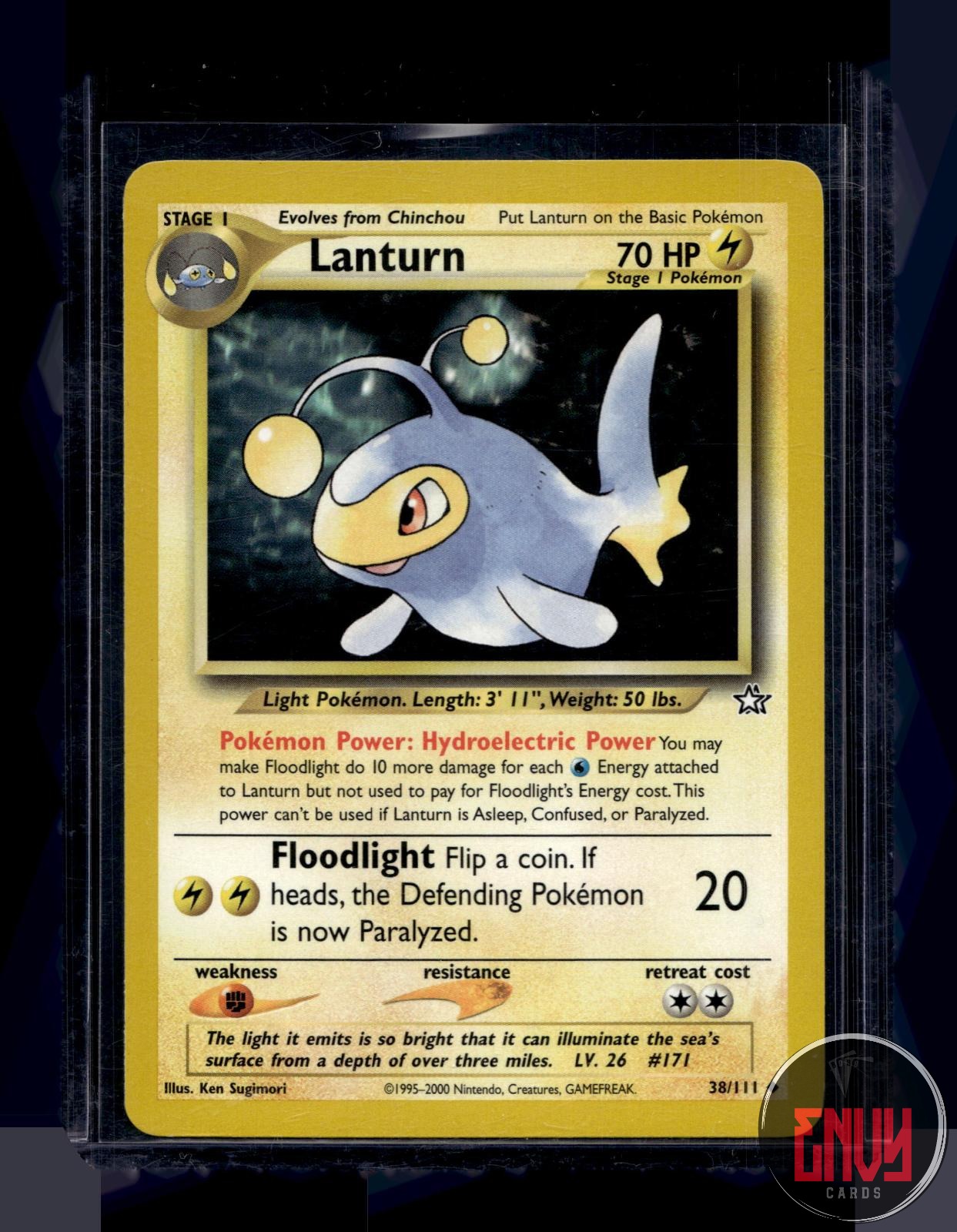 Lanturn Lightly Played 38/111 Uncommon Neo Genesis Pokemon Unlimited