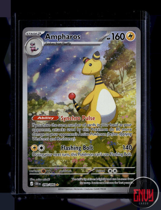 Ampharos Near Mint 090/086 Illustration Rare Chaos Rising Pokemon