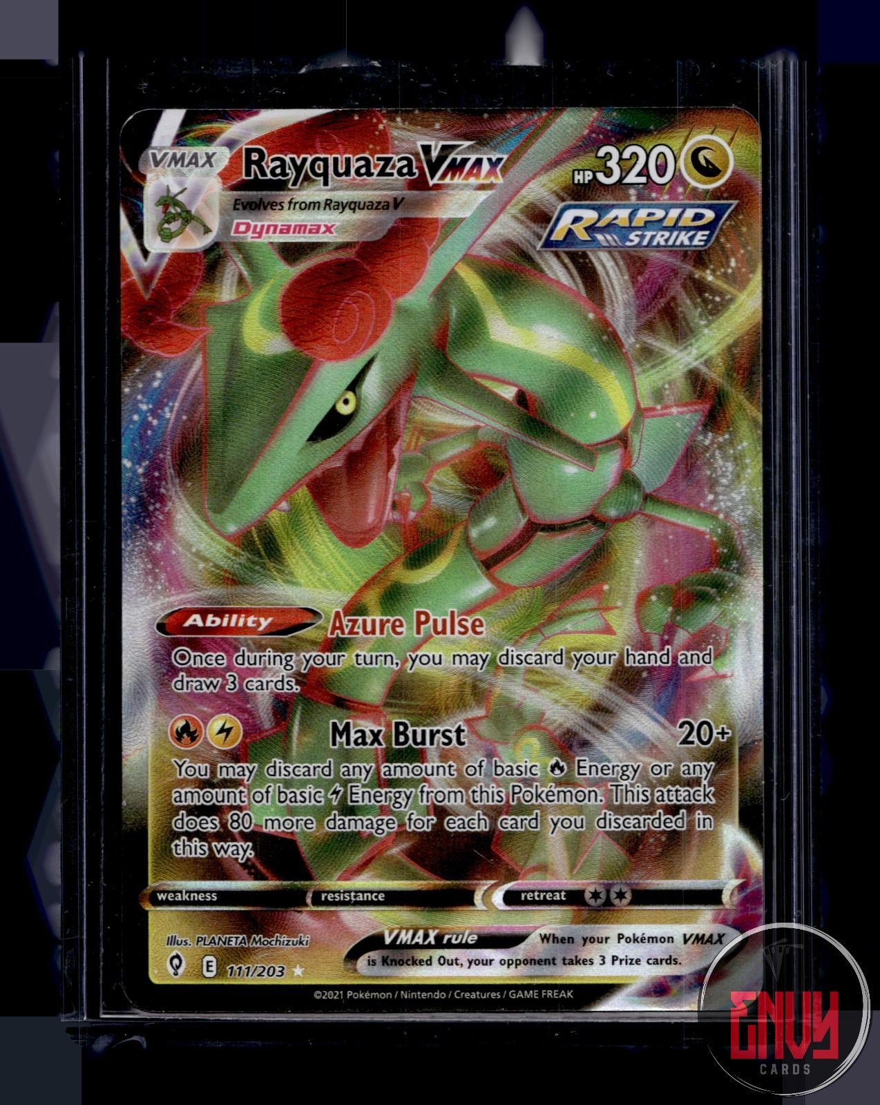 Rayquaza VMAX Lightly Played 111/203 VMAX Rare Evolving Skies Pokemon Holo