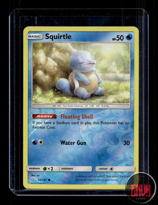 Squirtle Lightly Played 22/181 Common Team Up Pokemon Reverse Holo