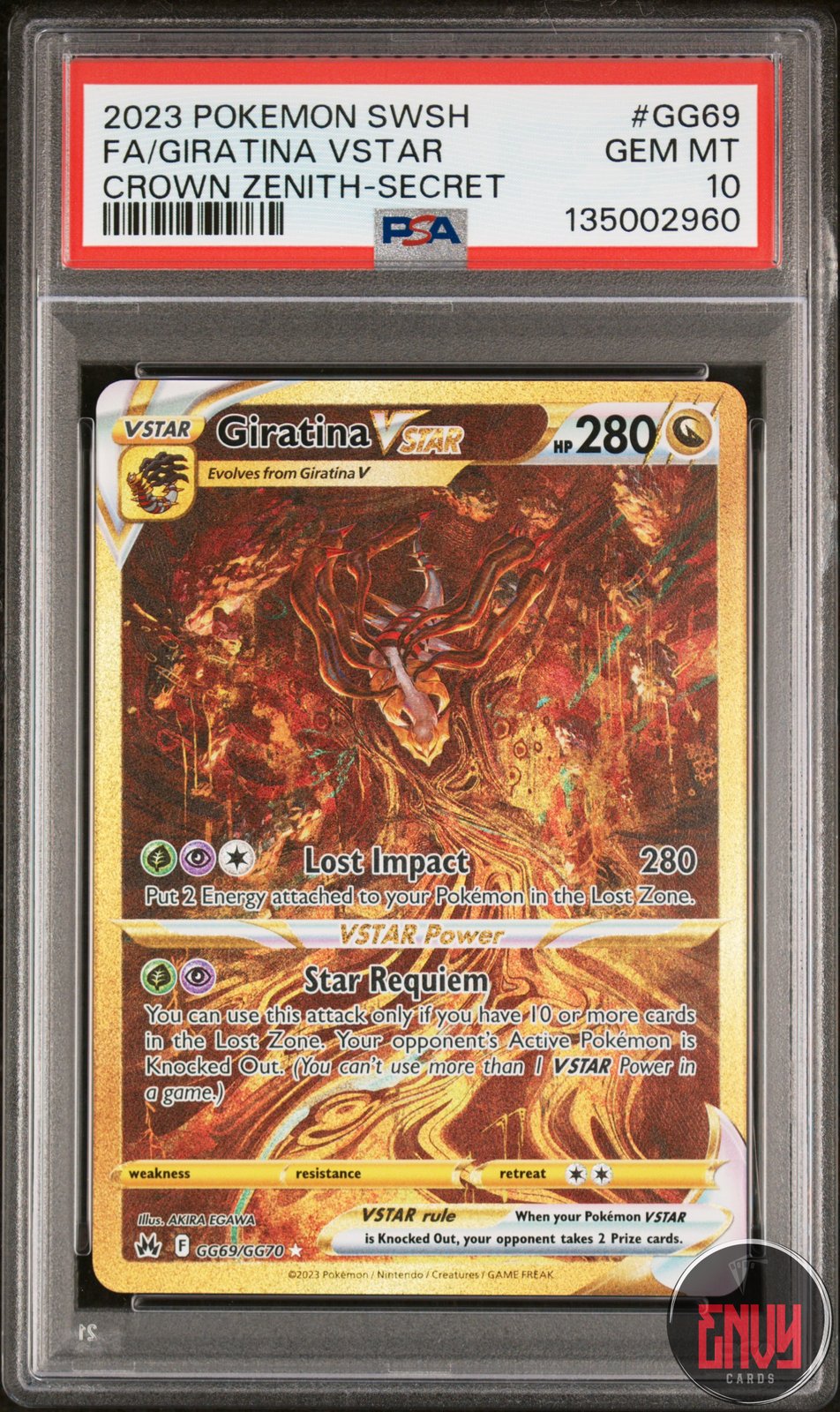 Giratina Vstar Gg69/Gg70 Secret Pokemon PSA 10 Gem Mint