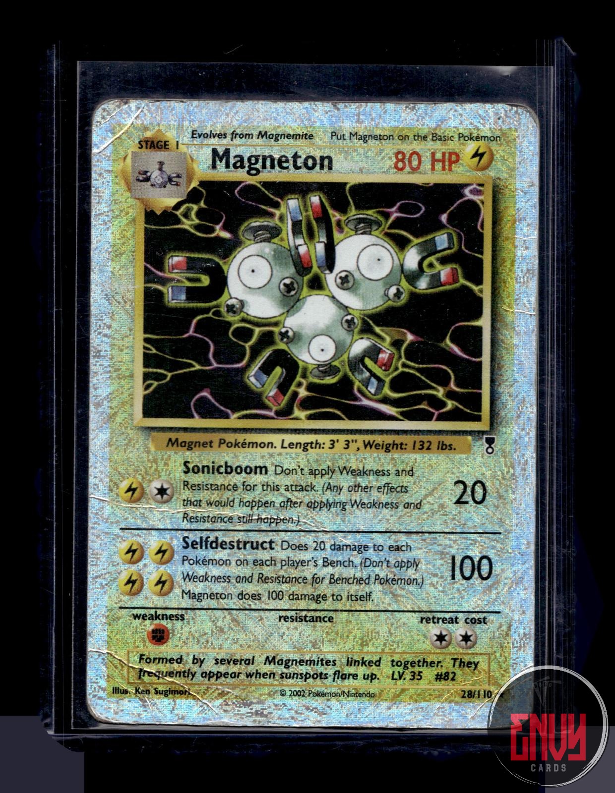 Magneton Damaged 28/110 Rare Legendary Collection Pokemon Reverse Holo
