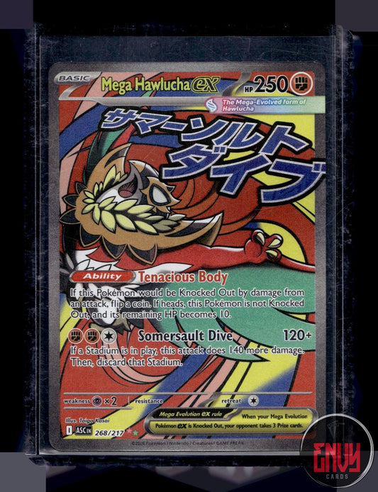 Mega Hawlucha ex Near Mint 268/217 Mega Attack Rare Ascended Heroes Pokemon