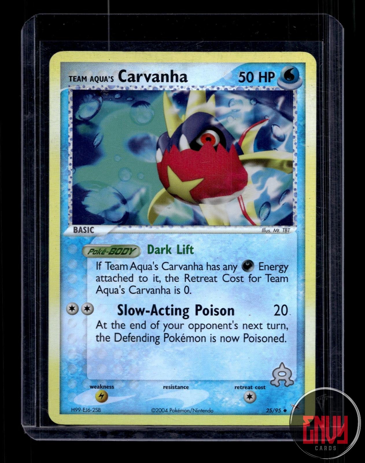 Team Aqua's Carvanha LP 25/95 Team Magma vs Team Aqua Pokemon Reverse Holo