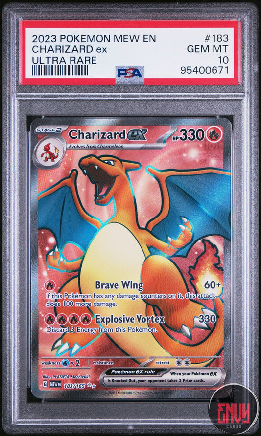 Charizard EX 183/165 Ultra Rare 151 Pokemon PSA 10
