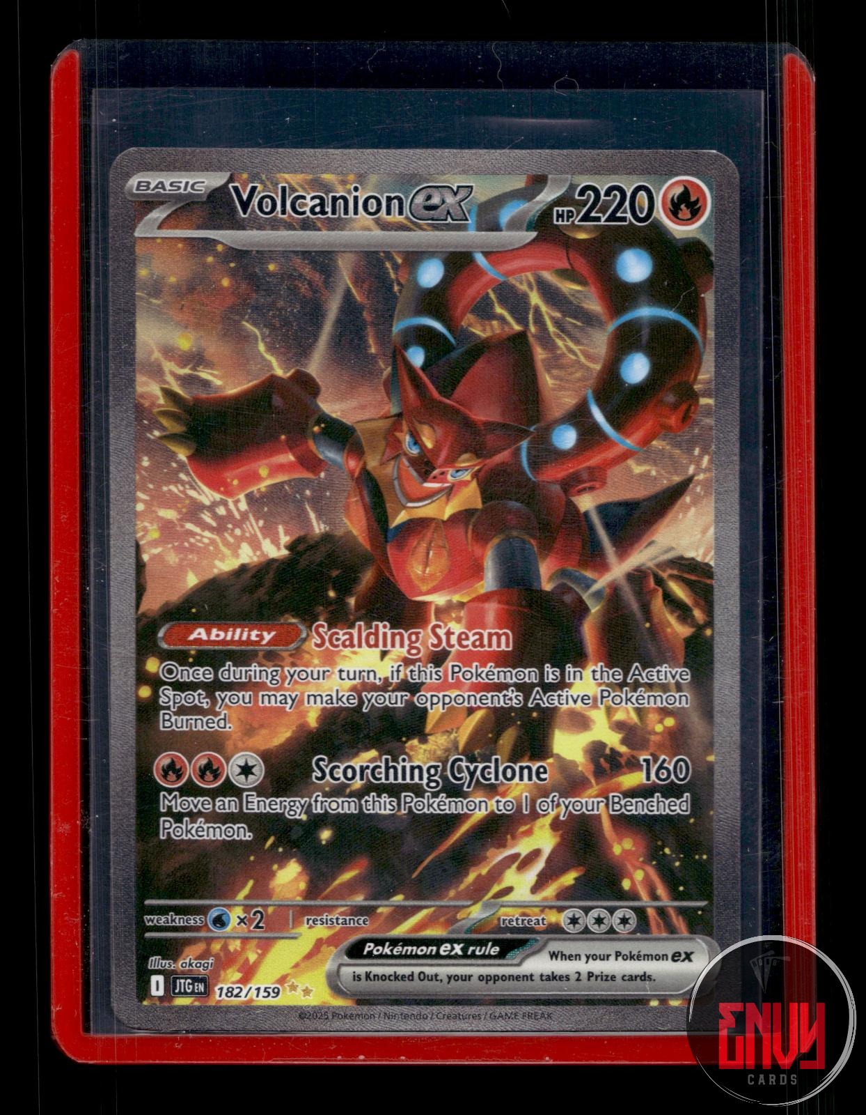 Volcanion ex NM 182/159 Special Illustration Rare Journey Together Pokemon Holo