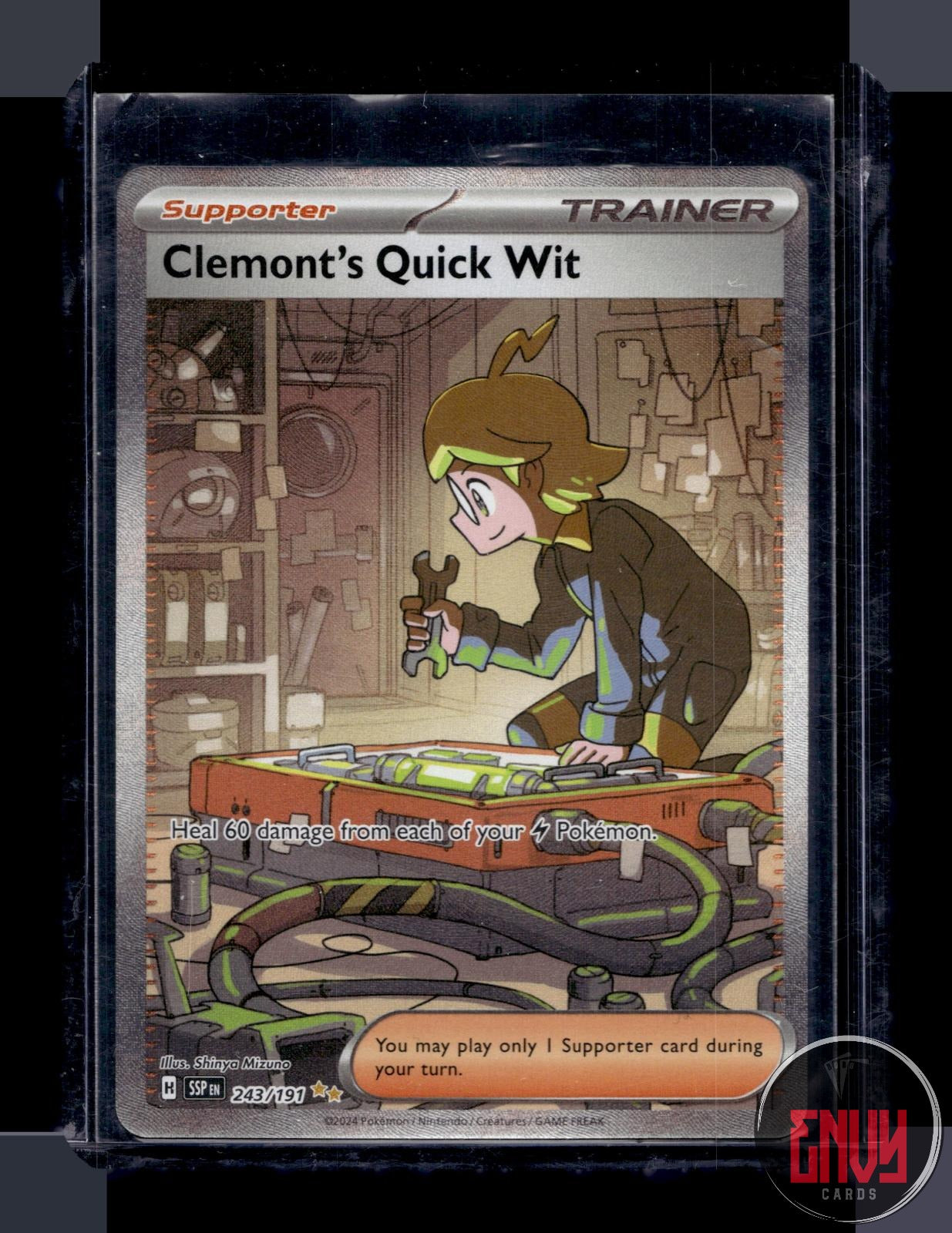 Clemont's Quick Wit NM 243/191 Special Illustration Rare Surging Sparks Pokemon