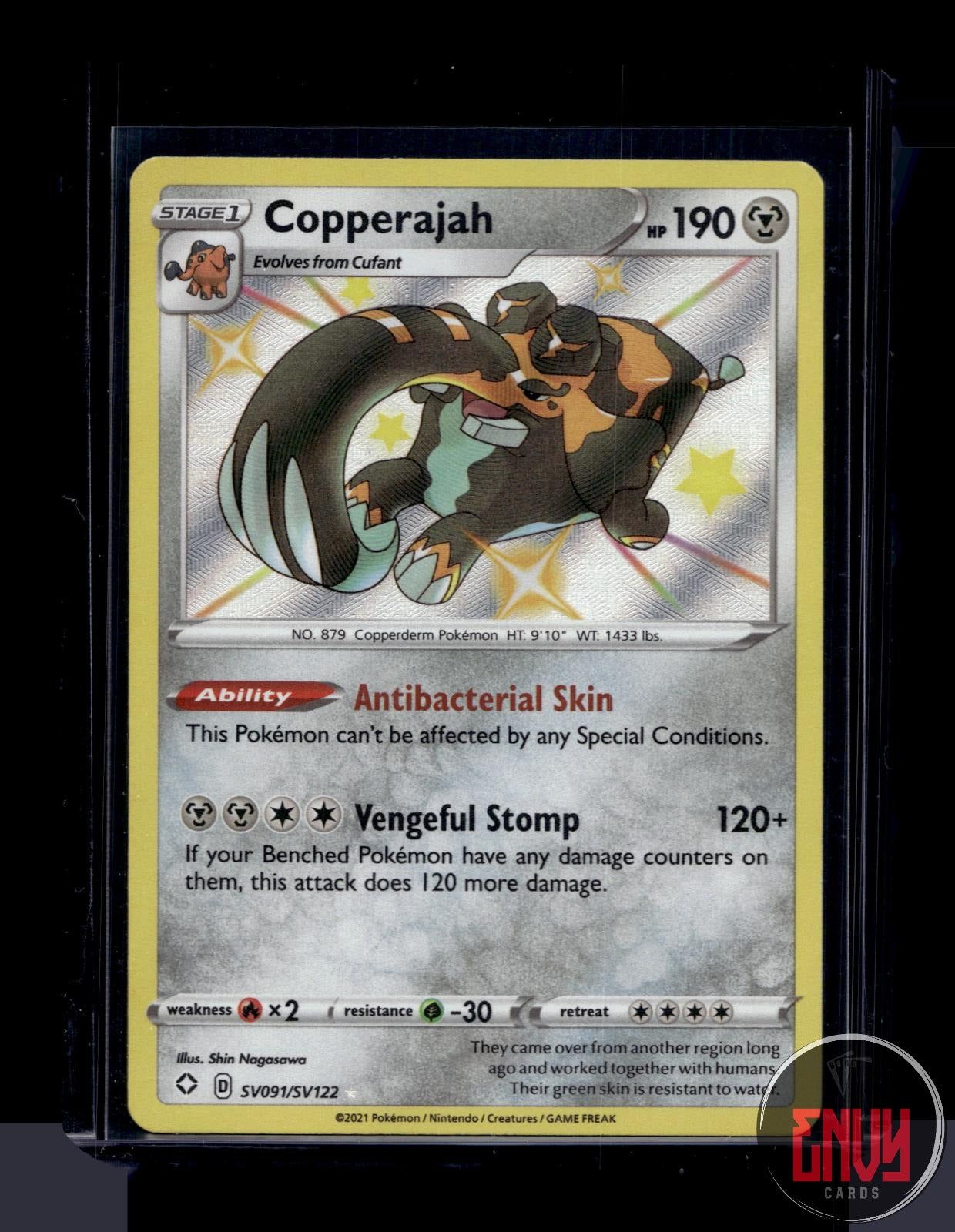 Copperajah Near Mint SV091/SV122 Shiny Rare Shining Fates Shiny Vault Pokemon