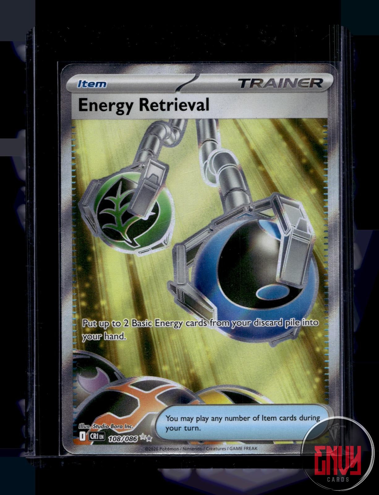 Energy Retrieval Near Mint 108/086 Ultra Rare Chaos Rising Pokemon Holo
