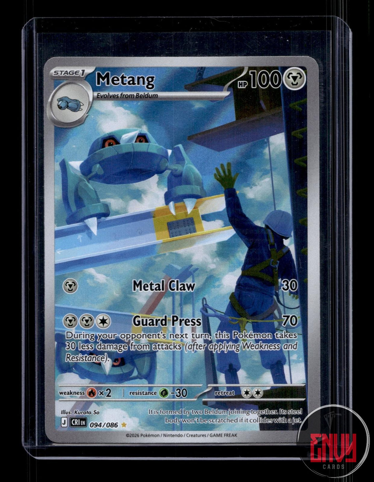 Metang NM 094/086 IR Chaos Rising Pokemon Holo