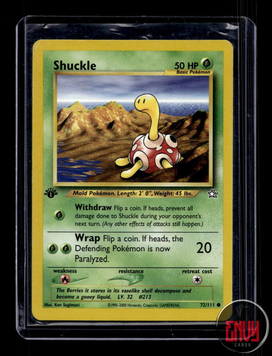 Shuckle Lightly Played 72/111 Common Neo Genesis Pokemon 1st Edition
