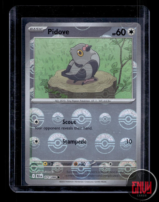 Pidove (Poke Ball Pattern) Near Mint 071/086 Common Black Bolt Pokemon Holo
