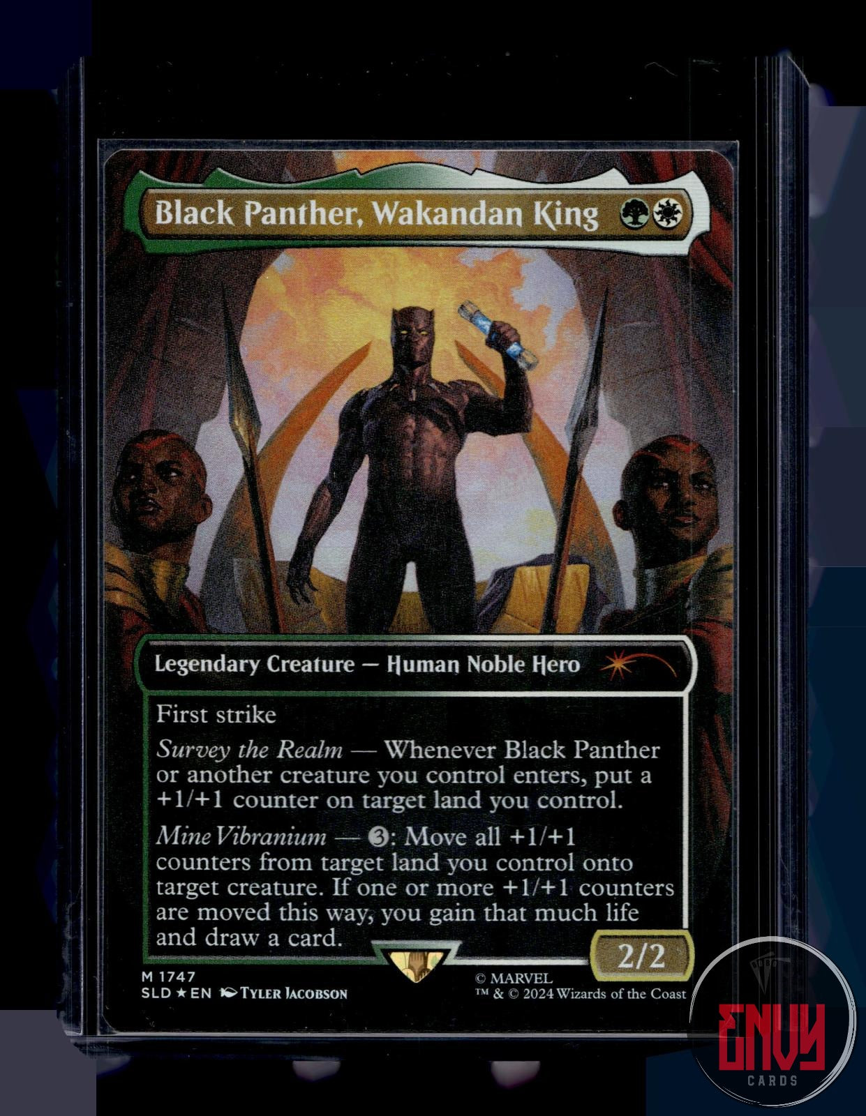 Black Panther, Wakandan King (Rainbow Foil) NM 1747 SLD Magic: The Gathering
