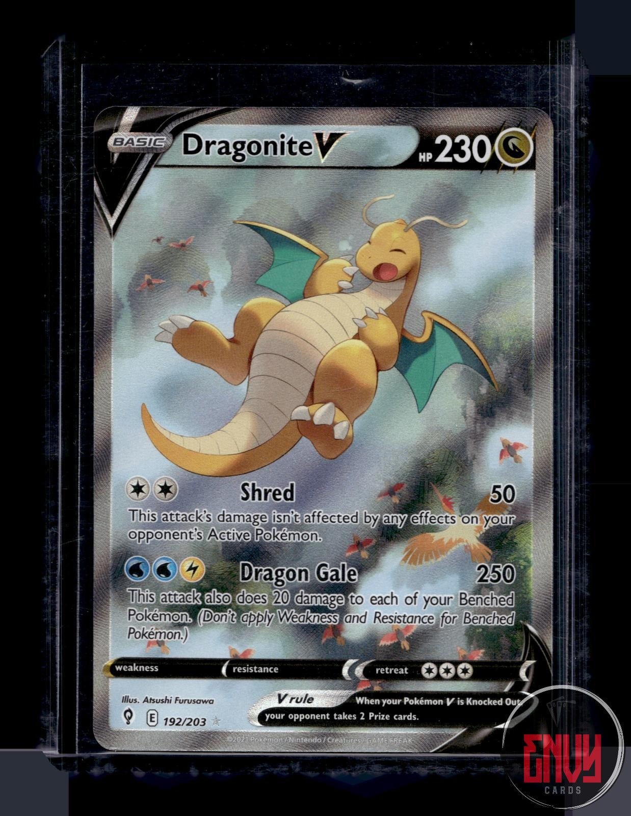 Dragonite V Near Mint 192/203 Ultra Rare Evolving Skies Pokemon Holo