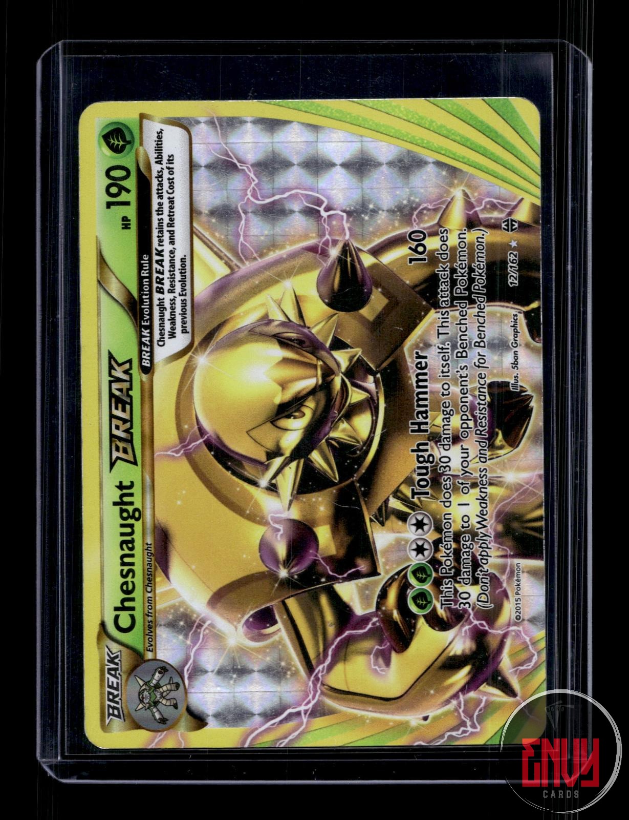 Chesnaught BREAK Moderately Played 12/162 BREAK Rare BREAKthrough Pokemon Holo